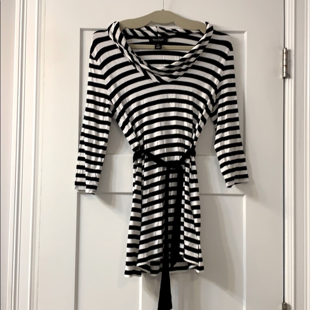 WHBM striped tunic top